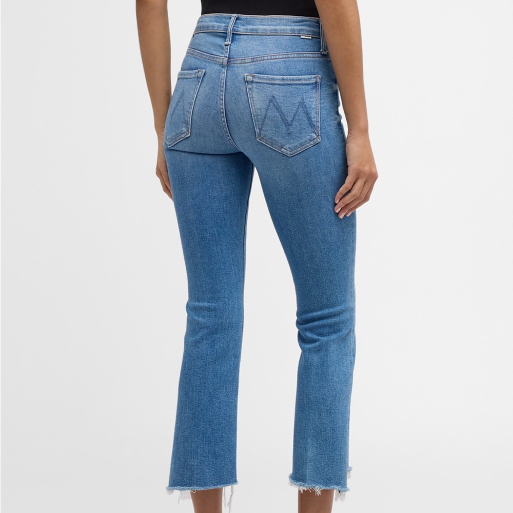 MOTHER Cropped Blue Jeans